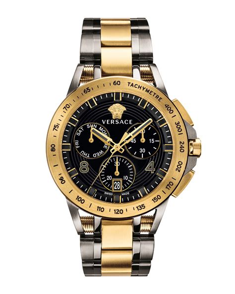 gold versace watch for men|Versace watches men's closeout.